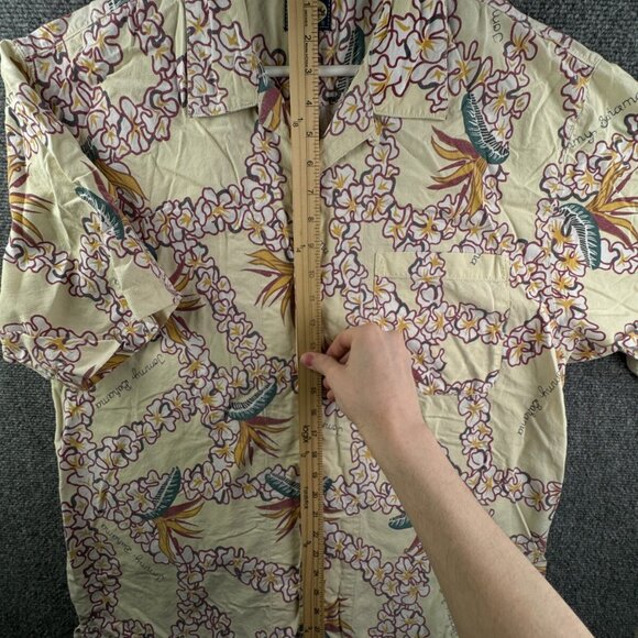 Tommy Bahama Cotton Rayon Button Up Shirt Hawaii Large Floral Graphic Paradise - Picture 4 of 13